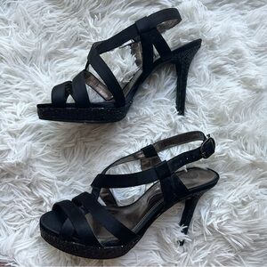 Strappy black heels from Nina